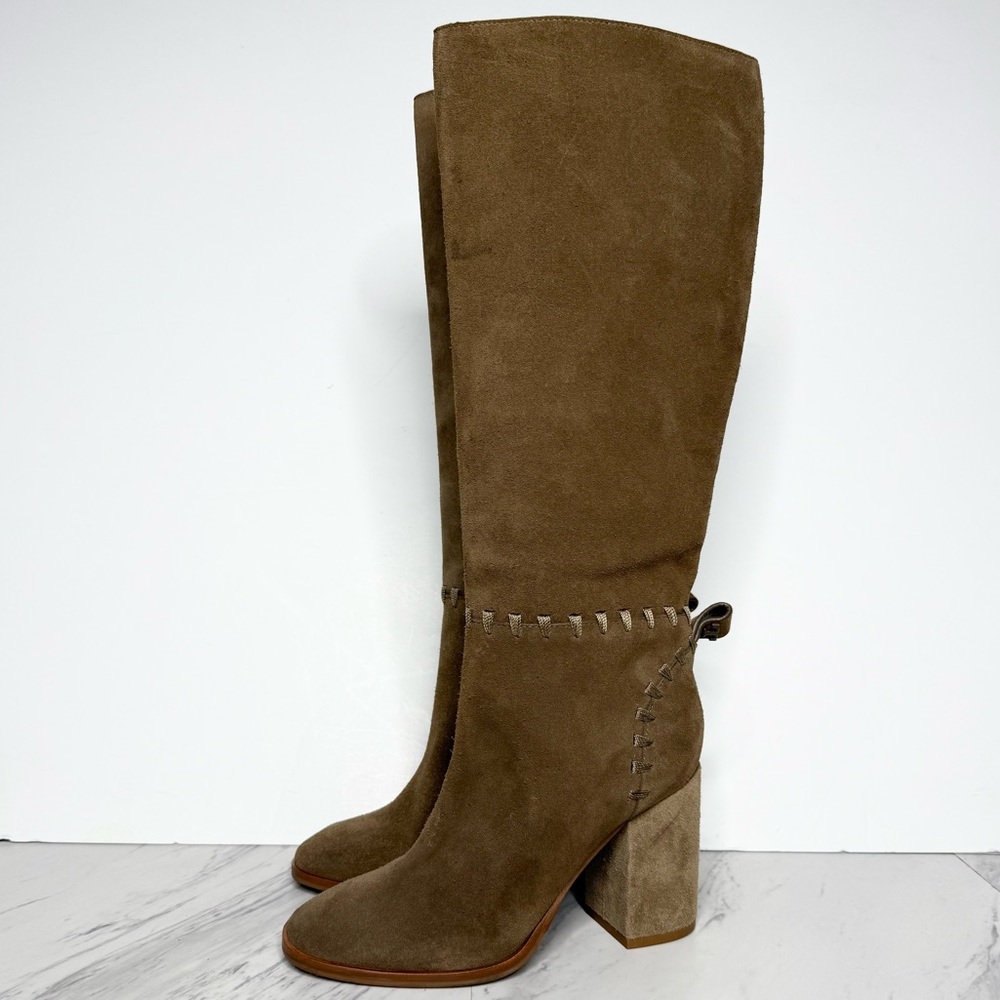 Tory Burch Contraire Suede Heeled Tall Boot 5 1/2 M
